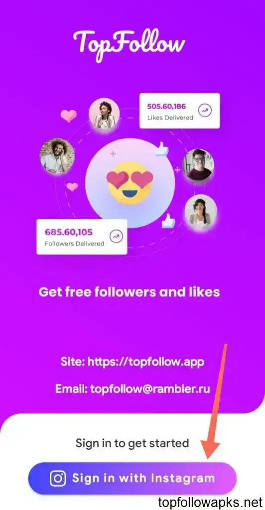 Top-Follow-APK-Use -Your -Instagram -Account -To -Log -In